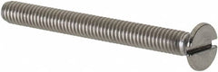 Value Collection - M2.5x0.45 Metric Coarse, 25mm OAL Slotted Drive Machine Screw - Flat Head, Grade 18-8 & A2 Stainless Steel, Uncoated, Without Washer - Benchmark Tooling