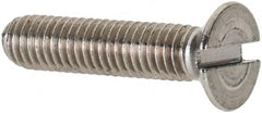 Value Collection - M3x0.50 Metric Coarse, 14mm OAL Slotted Drive Machine Screw - Flat Head, Grade 18-8 & A2 Stainless Steel, Uncoated, Without Washer - Benchmark Tooling