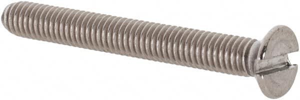 Value Collection - M3x0.50 Metric Coarse, 25mm OAL Slotted Drive Machine Screw - Flat Head, Grade 18-8 & A2 Stainless Steel, Uncoated, Without Washer - Benchmark Tooling