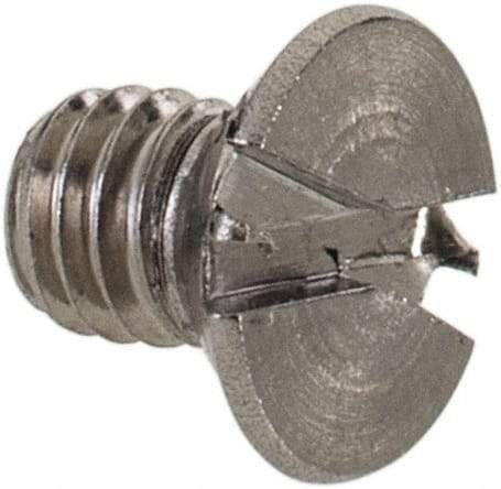 Value Collection - M3.5x0.60 Metric Coarse, 5mm OAL Slotted Drive Machine Screw - Flat Head, Grade 18-8 & A2 Stainless Steel, Uncoated, Without Washer - Benchmark Tooling