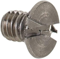 Value Collection - M3.5x0.60 Metric Coarse, 5mm OAL Slotted Drive Machine Screw - Flat Head, Grade 18-8 & A2 Stainless Steel, Uncoated, Without Washer - Benchmark Tooling