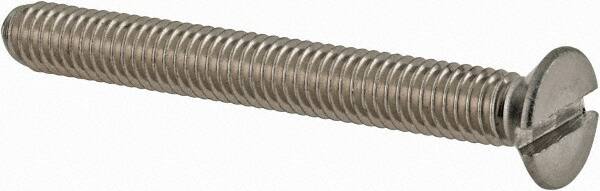 Value Collection - M3.5x0.60 Metric Coarse, 30mm OAL Slotted Drive Machine Screw - Flat Head, Grade 18-8 & A2 Stainless Steel, Uncoated, Without Washer - Benchmark Tooling