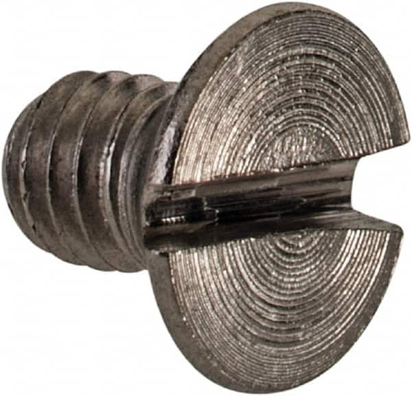 Value Collection - M4x0.70 Metric Coarse, 6mm OAL Slotted Drive Machine Screw - Flat Head, Grade 18-8 & A2 Stainless Steel, Uncoated, Without Washer - Benchmark Tooling