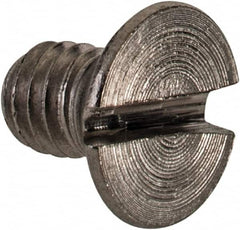 Value Collection - M4x0.70 Metric Coarse, 6mm OAL Slotted Drive Machine Screw - Flat Head, Grade 18-8 & A2 Stainless Steel, Uncoated, Without Washer - Benchmark Tooling