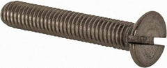 Value Collection - M4x0.70 Metric Coarse, 25mm OAL Slotted Drive Machine Screw - Flat Head, Grade 18-8 & A2 Stainless Steel, Uncoated, Without Washer - Benchmark Tooling