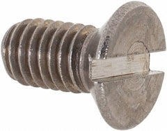Value Collection - M6x1.00 Metric Coarse, 12mm OAL Slotted Drive Machine Screw - Flat Head, Grade 18-8 & A2 Stainless Steel, Uncoated, Without Washer - Benchmark Tooling