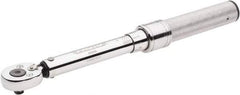 Proto - 1/4" Drive Micrometer Type Ratchet Head Torque Wrench - 10 In/Lb to 50 In/Lb Torque, 9-1/2" OAL - Benchmark Tooling