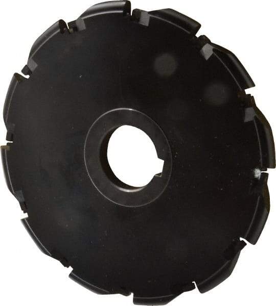 Cutting Tool Technologies - Arbor Hole Connection, 3/8" Cutting Width, 2.03" Depth of Cut, 6" Cutter Diam, 1-1/4" Hole Diam, Indexable Slotting Cutter - RA Toolholder, RDC 32.5 Insert, Right Hand Cutting Direction - Benchmark Tooling