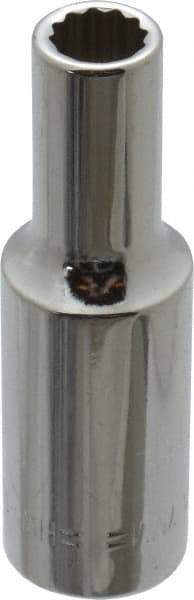 Blackhawk by Proto - 3/8" Drive, Deep Hand Socket - 12 Points, 2-7/64" OAL, Chrome Finish - Benchmark Tooling