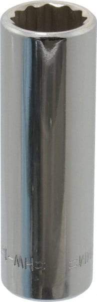Blackhawk by Proto - 3/8" Drive, Deep Hand Socket - 12 Points, 1-13/16" OAL, Chrome Finish - Benchmark Tooling
