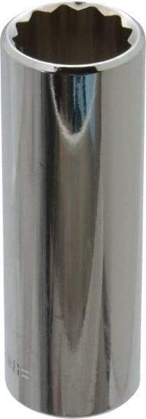 Blackhawk by Proto - 3/8" Drive, Deep Hand Socket - 12 Points, 2-3/4" OAL, Chrome Finish - Benchmark Tooling