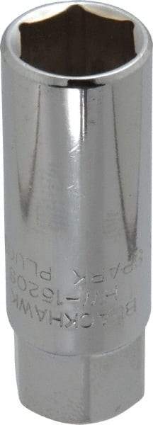 Blackhawk by Proto - 5/8", 3/8" Drive, Spark Plug Hand Socket - 6 Points, 2-1/2" OAL, Chrome Finish - Benchmark Tooling