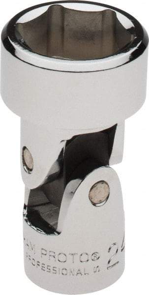 Proto - 1/2" Drive, Standard Hand Socket - 6 Points, 2-9/16" OAL, Chrome Vanadium, Chrome Finish - Benchmark Tooling