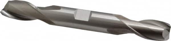 Cleveland - 5/8", 1-1/8" LOC, 5/8" Shank Diam, 5" OAL, 2 Flute, High Speed Steel Square End Mill - Double End, Uncoated, Spiral Flute, 30° Helix, Centercutting, Right Hand Cut, Right Hand Flute, Series HD-2 - Benchmark Tooling