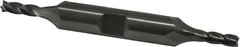 Cleveland - 5/32", 7/16" LOC, 3/8" Shank Diam, 3-1/8" OAL, 4 Flute, Cobalt Square End Mill - Double End, Uncoated, Spiral Flute, 30° Helix, Centercutting, Right Hand Cut, Right Hand Flute, Series HDC-4C - Benchmark Tooling