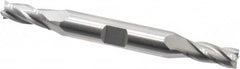 Cleveland - 9/32", 11/16" LOC, 3/8" Shank Diam, 3-3/8" OAL, 4 Flute, Cobalt Square End Mill - Double End, Uncoated, Spiral Flute, 30° Helix, Centercutting, Right Hand Cut, Right Hand Flute, Series HDC-4C - Benchmark Tooling
