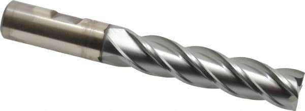 Cleveland - 5/8", 2-1/2" LOC, 5/8" Shank Diam, 4-5/8" OAL, 4 Flute, Powdered Metal Square End Mill - Single End, TiCN Finish, Spiral Flute, 37° Helix, Centercutting, Right Hand Cut, Right Hand Flute, Series PM-4 - Benchmark Tooling