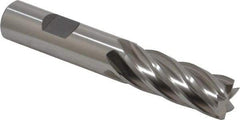 Cleveland - 5/8", 1-5/8" LOC, 5/8" Shank Diam, 3-1/4" OAL, 6 Flute, Cobalt Square End Mill - Single End, Uncoated, Spiral Flute, 30° Helix, Centercutting, Right Hand Cut, Right Hand Flute, Series HGC-4C - Benchmark Tooling