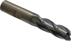 Cleveland - 1/2", 1-1/4" LOC, 1/2" Shank Diam, 3-1/4" OAL, 4 Flute, Cobalt Square End Mill - Single End, TiCN Finish, Spiral Flute, 30° Helix, Centercutting, Right Hand Cut, Right Hand Flute, Series HGC-4C - Benchmark Tooling