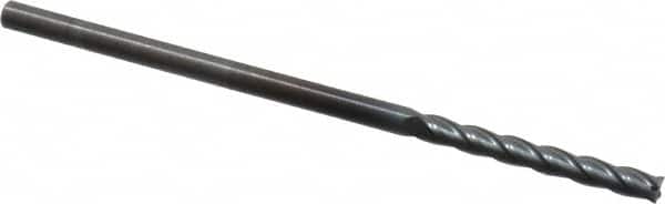 OSG - 1/8", 1" LOC, 1/8" Shank Diam, 3" OAL, 4 Flute, Solid Carbide Square End Mill - Single End, TiCN Finish, Spiral Flute, 30° Helix, Centercutting, Right Hand Cut, Right Hand Flute, Series 484 - Benchmark Tooling