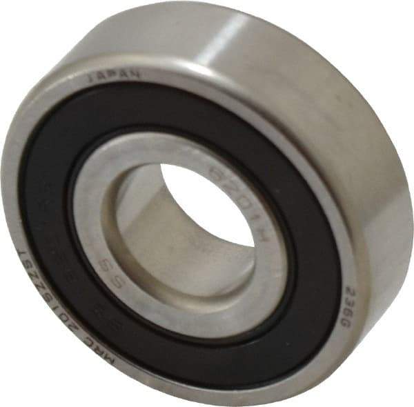 SKF - 12mm Bore Diam, 32mm OD, Double Seal Deep Groove Radial Ball Bearing - 10mm Wide, 1 Row, Round Bore, 3,100 Nm Static Capacity, 5,510 Nm Dynamic Capacity - Benchmark Tooling