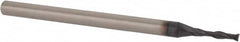 Accupro - 1/16", 5/16" LOC, 1/8" Shank Diam, 2" OAL, 2 Flute, Solid Carbide Square End Mill - Single End, TiAlN Finish, Spiral Flute, 30° Helix, Centercutting, Right Hand Cut, Right Hand Flute - Benchmark Tooling