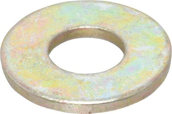 Value Collection - 5/16" Screw, Grade SAE 1035-1050 Alloy Steel USS Flat Washer - 0.37" ID x 0.905" OD, 0.104" Thick, Zinc Yellow Dichromate Finish - Benchmark Tooling