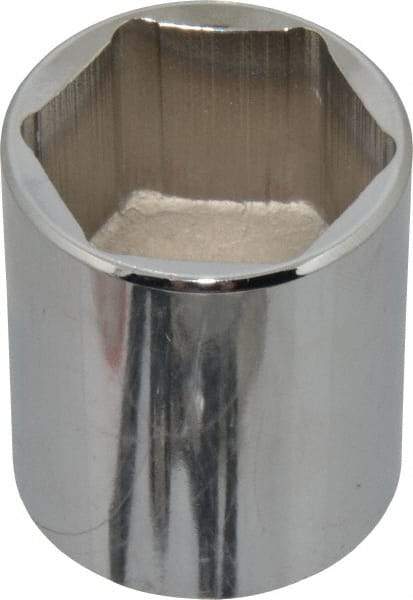 Proto - 1/2" Drive, Standard Hand Socket - 6 Points, 1-3/4" OAL, Chrome Finish - Benchmark Tooling