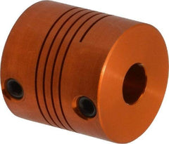 Lovejoy - 1/4" Max Bore Diam, Flexible Screw Hub Coupling - 3/4" OD, 3/4" OAL, Anodized Aluminum - Benchmark Tooling