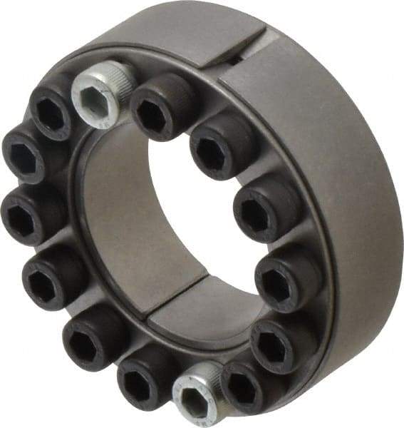 Climax Metal Products - M6 Thread, 1-1/2" Bore Diam, 2.559" OD, Shaft Locking Device - 14 Screws, 12,486 Lb Axial Load, 2.559" OAW, 0.669" Thrust Ring Width, 780 Ft/Lb Max Torque - Benchmark Tooling