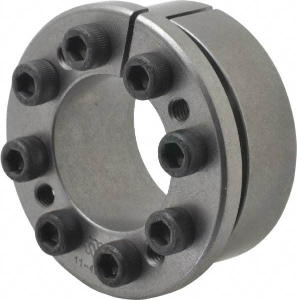 Climax Metal Products - M6 Thread, 1-3/8" Bore Diam, 2.362" OD, Shaft Locking Device - 8 Screws, 10,024 Lb Axial Load, 2.618" OAW, 0.669" Thrust Ring Width, 574 Ft/Lb Max Torque - Benchmark Tooling