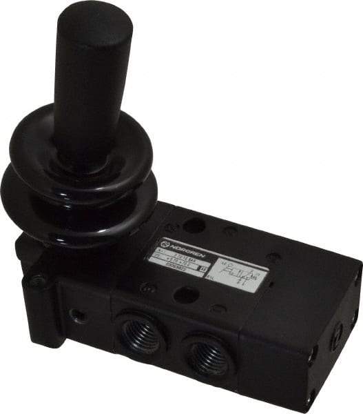 Norgren - 1/4" NPT Packed Spool Valve - Lever Type, Spring Activation & 0.98 CV Rate - Benchmark Tooling