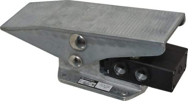 Norgren - 1/4" NPT Packed Spool Valve - 3-Way, Pedal Type, Spring Activation & 0.98 CV Rate - Benchmark Tooling