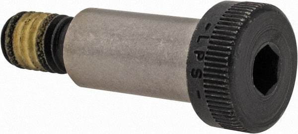 Value Collection - 1/2" Shoulder Diam x 1" Shoulder Length, 3/8-16 UNC, Hex Socket Shoulder Screw - 4140 Alloy Steel with Nylon Locking Patch, 5/16" Head Height x 3/4" Head Diam - Benchmark Tooling