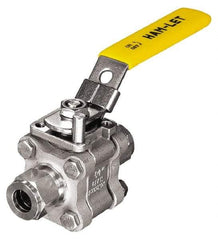Ham-Let - 1" Pipe, Standard Port, Stainless Steel Swing-Out Ball Valve - 1 Piece, Inline - One Way Flow, Tube O.D. x Tube O.D. Ends, Locking Lever with Plate Handle, 2,000 WOG - Benchmark Tooling