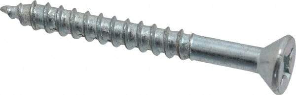 Value Collection - #12, 2" OAL, Phillips Drive, Flat Head Wood Screw - ASME B18.6.1, Zinc Plated Steel, Grade 2 - Benchmark Tooling