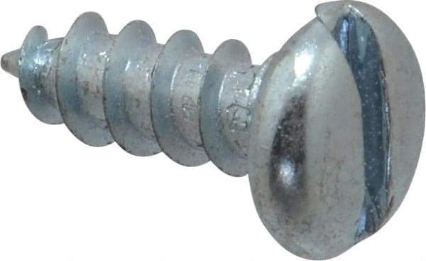 Value Collection - #12 Pan Head Slotted Sheet Metal Screw - Steel, 5/8" Length Under Head, Grade 2 - Benchmark Tooling