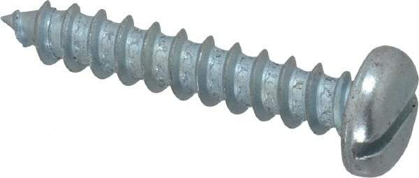 Value Collection - #12 Pan Head Slotted Sheet Metal Screw - Steel, 1-1/4" Length Under Head, Grade 2 - Benchmark Tooling