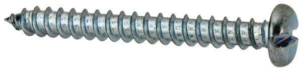 Value Collection - #12 Pan Head Slotted Sheet Metal Screw - Steel, 2" Length Under Head, Grade 2 - Benchmark Tooling