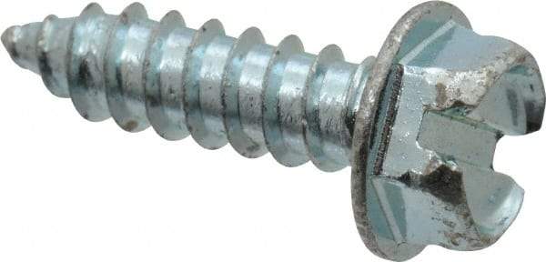 Value Collection - #12 Hex Washer Head Slotted Sheet Metal Screw - Steel, 3/4" Length Under Head, Grade 2 - Benchmark Tooling