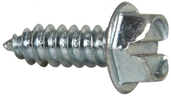 Value Collection - #14 Hex Washer Head Slotted Sheet Metal Screw - Steel, 3/4" Length Under Head, Grade 2 - Benchmark Tooling