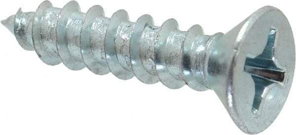 Value Collection - #12 Flat Head Phillips Sheet Metal Screw - Steel, 1" OAL, Grade 2 - Benchmark Tooling