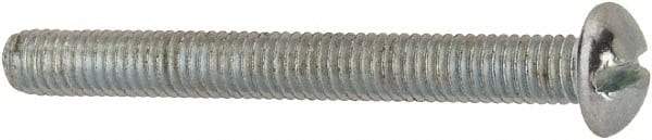 Value Collection - #10-32 UNF, 1-3/4" Length Under Head Slotted Drive Machine Screw - Round Head, Alloy Steel, Zinc-Plated Finish, Without Washer - Benchmark Tooling