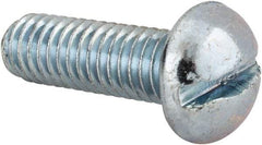 Value Collection - 5/16-18 UNC, 1" Length Under Head Slotted Drive Machine Screw - Round Head, Alloy Steel, Zinc-Plated Finish, Without Washer - Benchmark Tooling