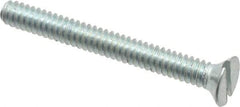 Value Collection - #4-40 UNC, 1" OAL Slotted Drive Machine Screw - Flat Head, Grade 2 Steel, Zinc-Plated Finish, Without Washer - Benchmark Tooling