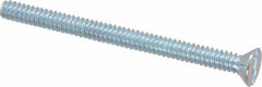 Value Collection - #6-32 UNC, 1-3/4" OAL Slotted Drive Machine Screw - Flat Head, Grade 2 Steel, Zinc-Plated Finish, Without Washer - Benchmark Tooling