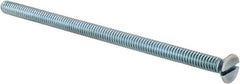 Value Collection - 1/4-20 UNC, 5" OAL Slotted Drive Machine Screw - Flat Head, Grade 2 Steel, Zinc-Plated Finish, Without Washer - Benchmark Tooling