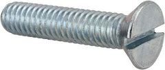 Value Collection - 5/16-18 UNC, 1-1/2" OAL Slotted Drive Machine Screw - Flat Head, Grade 2 Steel, Zinc-Plated Finish, Without Washer - Benchmark Tooling