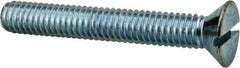 Value Collection - 5/16-18 UNC, 2-1/4" OAL Slotted Drive Machine Screw - Flat Head, Grade 2 Steel, Zinc-Plated Finish, Without Washer - Benchmark Tooling