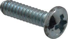 Value Collection - #6-32 UNC, 1/2" Length Under Head Phillips Drive Machine Screw - Pan Head, Grade 2 Steel, Zinc-Plated Finish, Without Washer - Benchmark Tooling